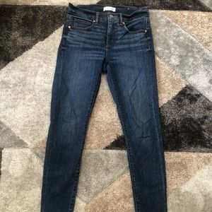 Loft mid wash curvy fit skinny jeans